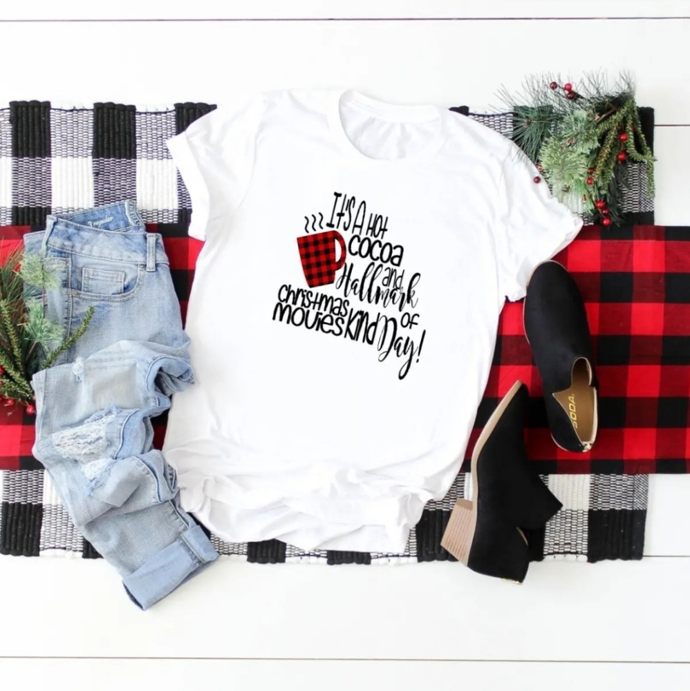 NWT Hallmark & Hot Cocoa Tee